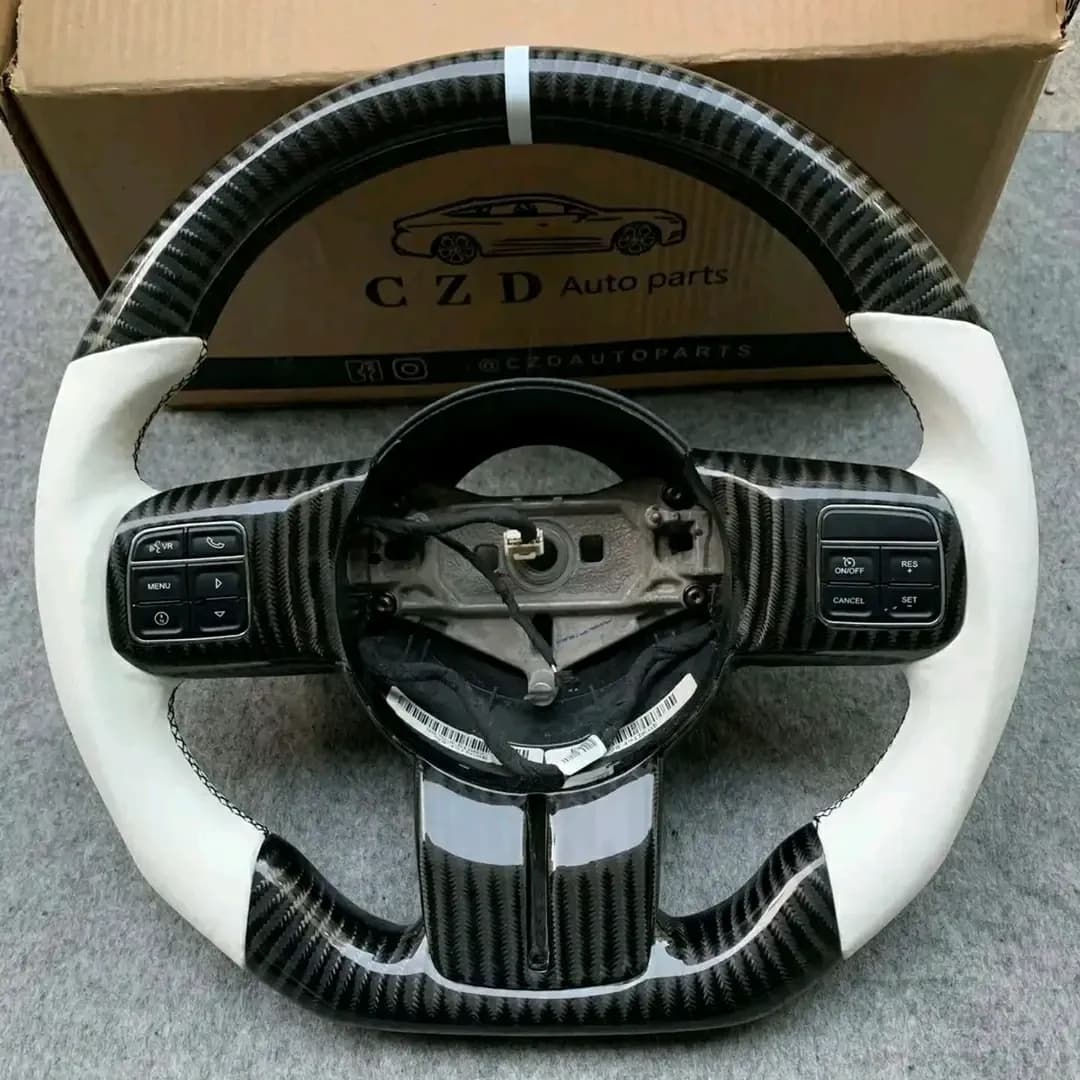 Carbon Fiber Performance Steering Wheel for Jeep Wrangler – Flat Bottom Design